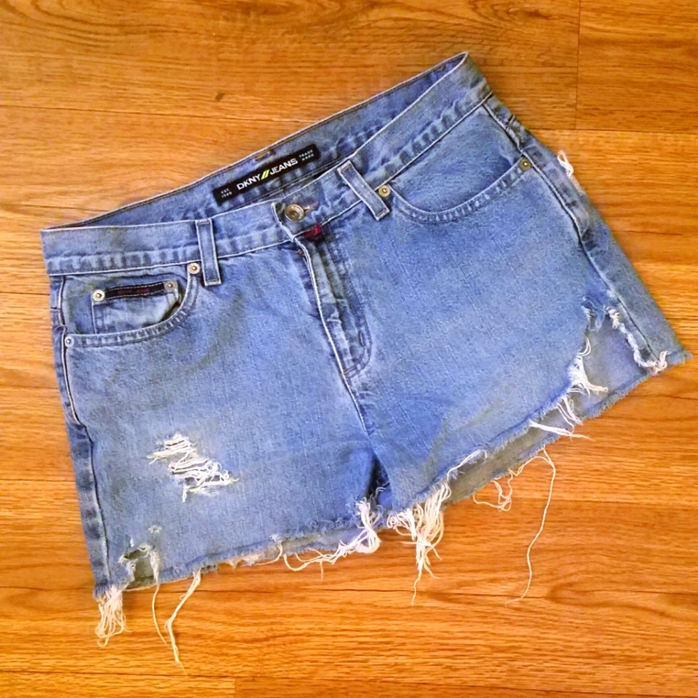 Distressed Denim Shorts